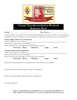 Pastors` Response Sheet