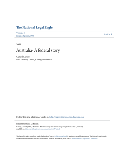 Australia- A federal story - ePublications@bond