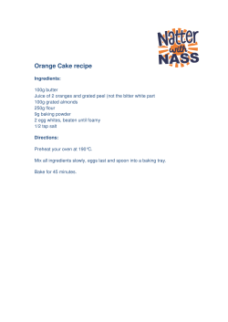 Orange Cake recipe