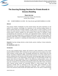 The Sourcing Strategy Decision for Private Brands in Grocery Retailing