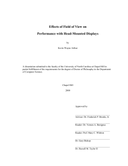 Effects of Field of View on Performance with Head
