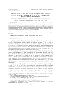 IMPORTANCE SAMPLING FOR A MONTE CARLO MATRIX