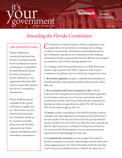 Amending the Florida Constitution