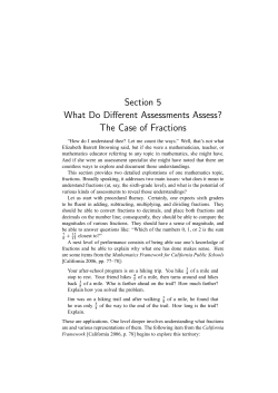 Section 5 What Do Different Assessments Assess? - Library