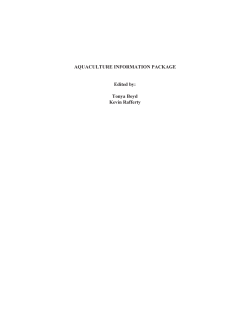 Aquaculture Information Package - Oregon Institute of Technology