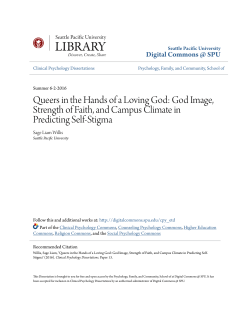 Queers in the Hands of a Loving God: God Image, Strength of Faith