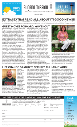 March 2016 Newsletter