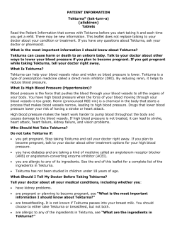 Patient Info for TEKTURNA