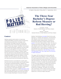 The Three-Year Bachelor`s Degree: Reform Measure or Red