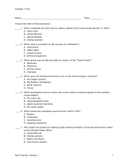 Chapter 7 Test Name - Bremen High School District 228