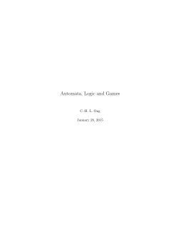 Automata, Logic and Games - Logic group at the University of Salerno