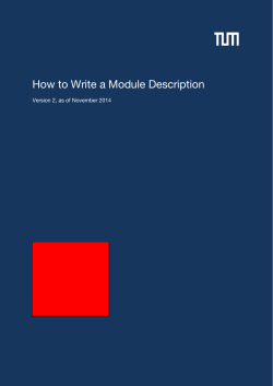 How to write a module description