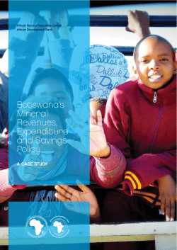 Botswana`s Mineral Revenues, Expenditure and Savings Policy