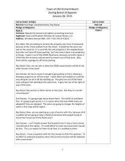 Town of Old Orchard Beach Zoning Board of Appeals January 26
