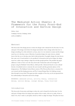 The Mediated Action Sheets: A Framework for the Fuzzy