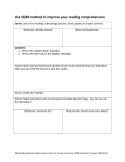 Use SQ4R method to improve your reading comprehension