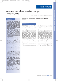 A century of labour market change: 1900 to 2000, LMT March 2003