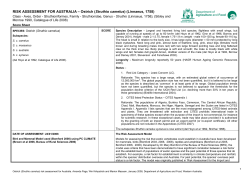 RISK ASSESSMENT FOR AUSTRALIA – Ostrich (Struthio camelus