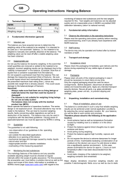 Operating Instructions Hanging Balance GB