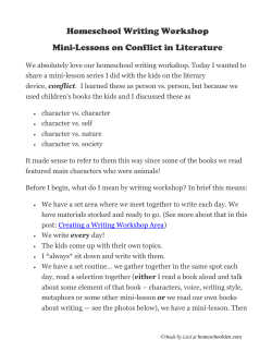 Writing Workshop-Mini-Lesson #8: Conflict-in
