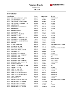 Product Guide - PERFORMANCE Foodservice