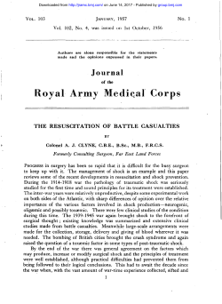 Royal A~my Medi~al Corps - Journal of the Royal Army Medical Corps