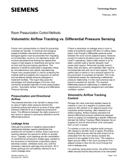 Room Pressurization Control Methods