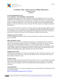 Teacher Overview Julius Caesar_REV