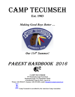 appendix a - Camp Tecumseh