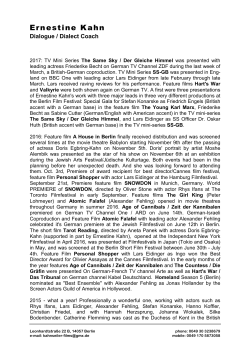 Ernestine Kahn Dialogue Coach Dialect Coach