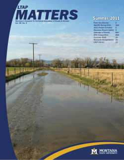 Matters Summer 2011 - Montana State University