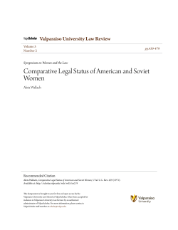 Comparative Legal Status of American and Soviet