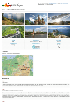 The Trans-Siberian Railway