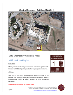 Medical Research Building [TAMU I] MRB Emergency Assembly