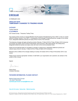 temporary changes to trading hours