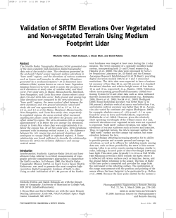 Validation of SRTM Elevations Over Vegetated and Non