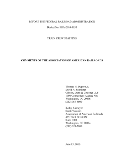 comments - Association of American Railroads