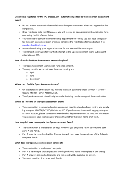 Open Assessment frequently asked questions