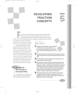 developing fraction concepts