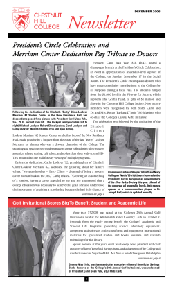 Chestnut Hill College Newsletter