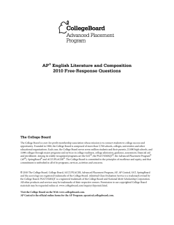 AP&reg; English Literature and Composition 2010 Free