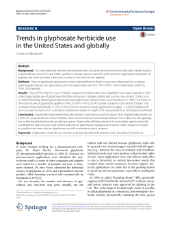 Trends in glyphosate herbicide use in the United