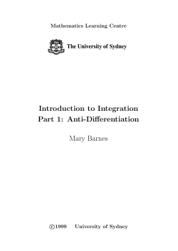 Introduction to Integration