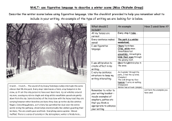 Describe the winter scene below using figurative