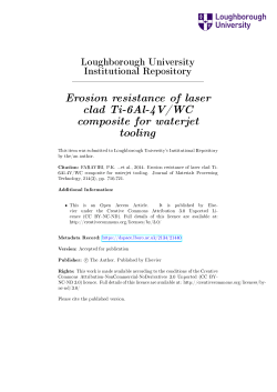 Erosion resistance of laser clad Ti-6Al