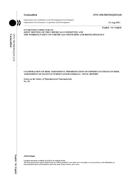 OECD - ENV-JM-MONO(2013)18