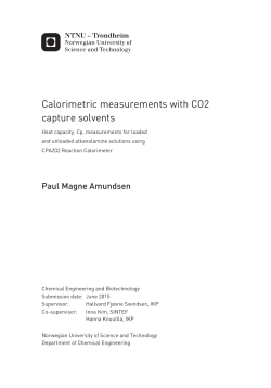 Calorimetric measurements with CO2 capture solvents