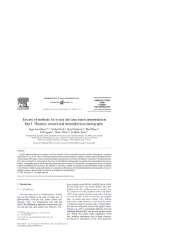 Review of methods for in situ leaf area index determination Part I