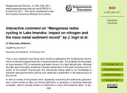Manganese redox cycling in Lake Imandra: impact on nitrogen and