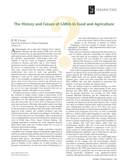 The History and Future of GMOs in Food and Agriculture